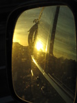 SX27105 Sunset reflected in campervan mirror.jpg